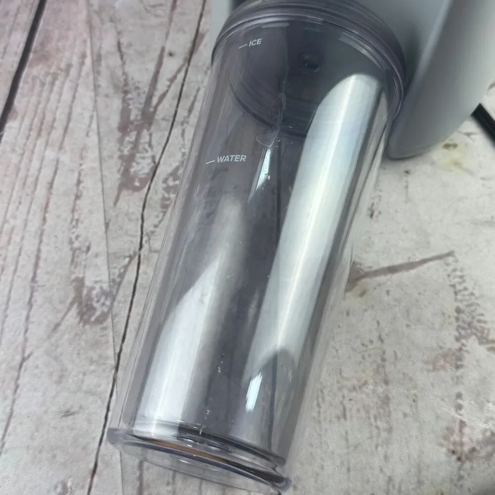 Mainstays Single Serve Iced Coffee Maker 20 Oz Soft Silver